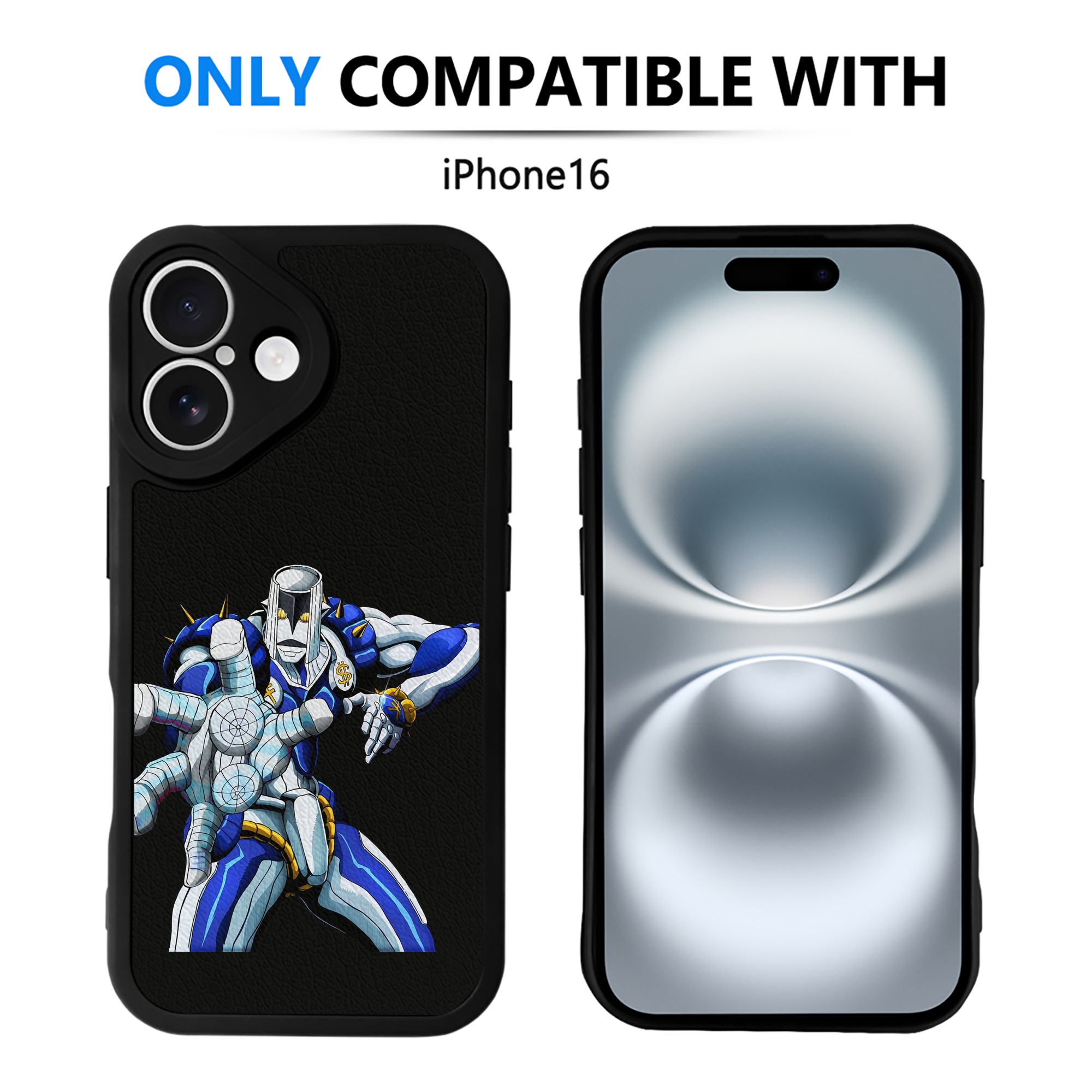 （画像用） ジョジョの奇妙な冒険 虹村億泰 にじむら おくやす JoJo's Bizarre Adventure Nijimura Okuyasu 【iPhone 16シリーズ対応】シリコンスマホケース（レザー調） 材質：シリコン